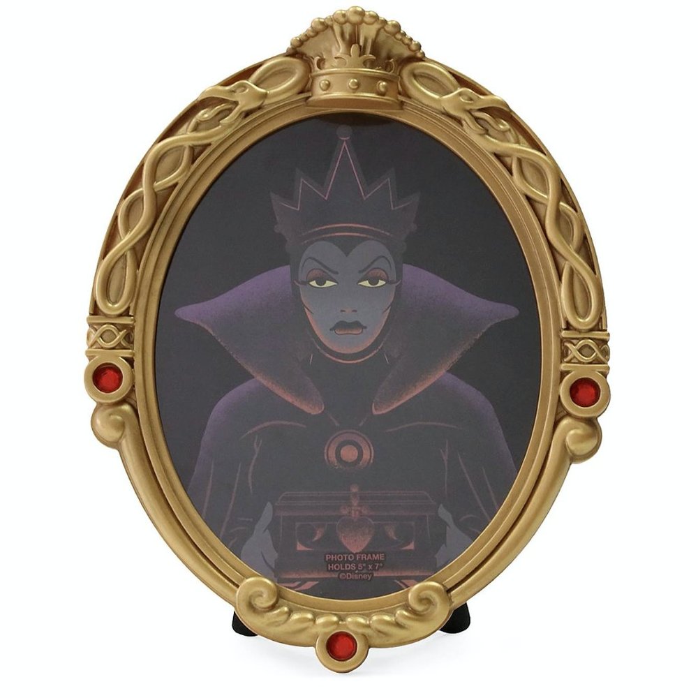 2020 Disney Parks Snow White Evil Queen Magic Mirror Photo Frame 5" X 7" - NEW - Picture 1 of 6